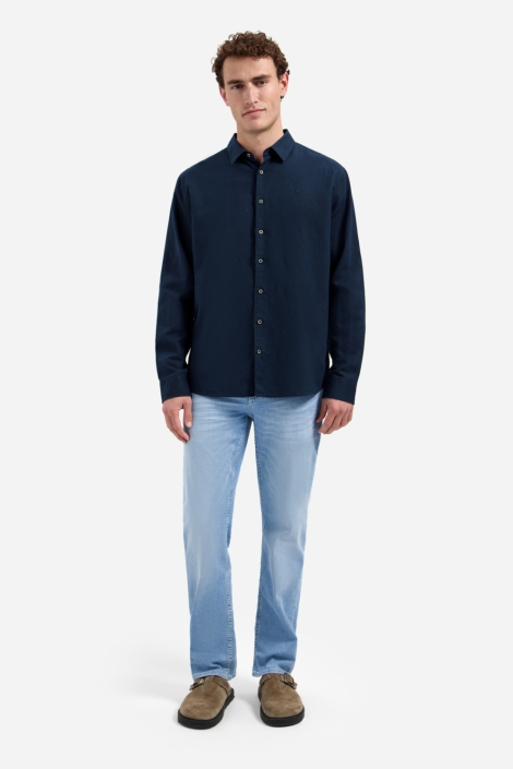 NO-EXCESS blauwe heren overhemd | Model