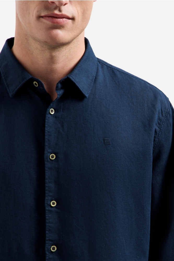 NO-EXCESS blauwe heren overhemd | Close up