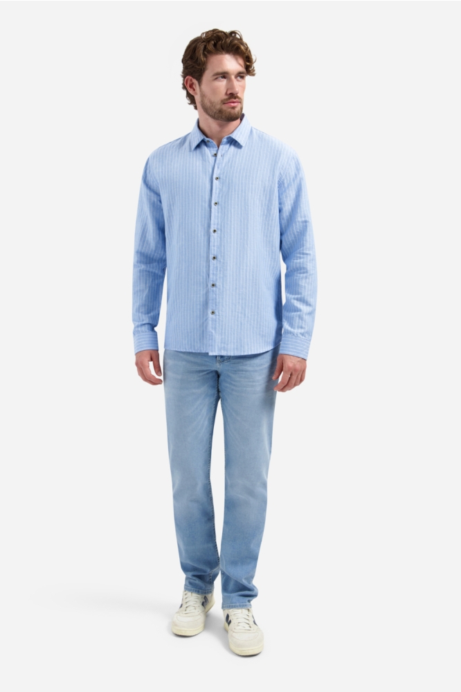 NO-EXCESS blauwe heren overhemd | Model