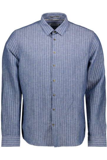 NO-EXCESS Overhemd OVERHEMD MET STREPEN 31470227SN 136 Indigo Blue