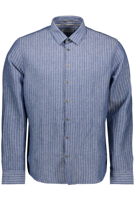 NO-EXCESS blauwe heren overhemd | Vooraanzicht