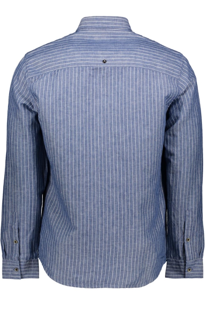 NO-EXCESS blauwe heren overhemd | Achteraanzicht