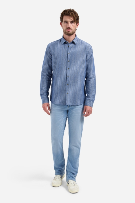 NO-EXCESS blauwe heren overhemd | Model