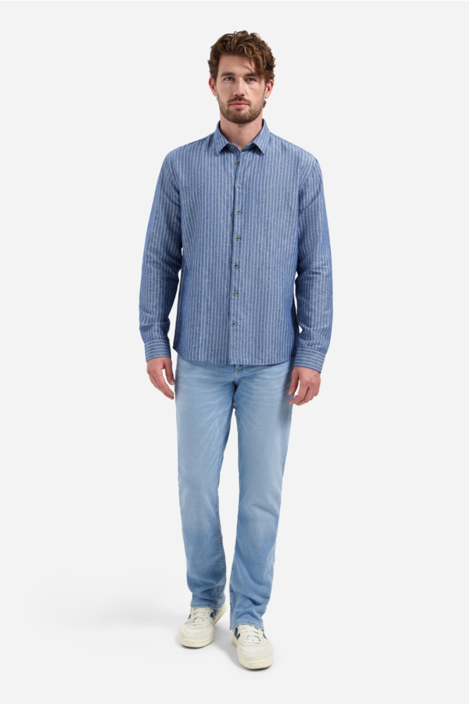 NO-EXCESS blauwe heren overhemd | Model