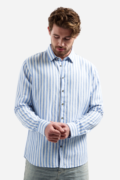 NO-EXCESS blauwe heren overhemd | Model