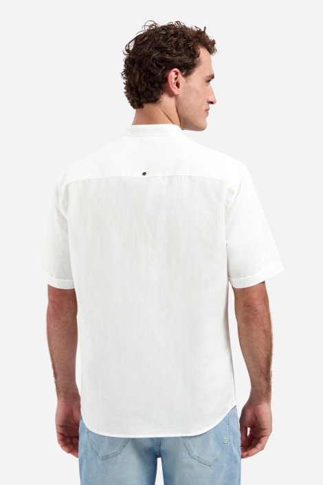 NO-EXCESS witte heren overhemd | Model achteraanzicht