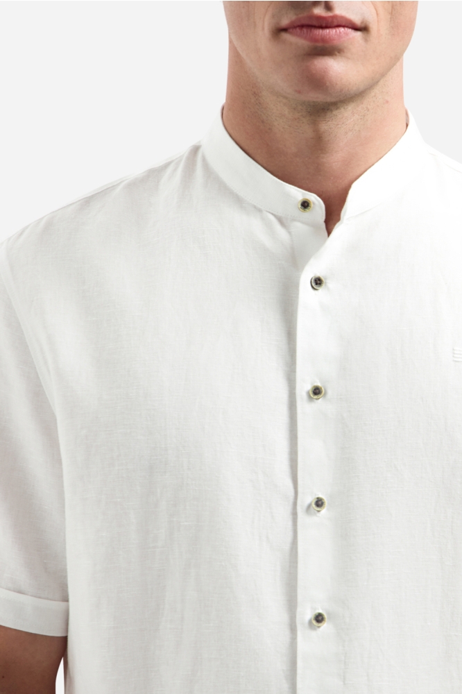 NO-EXCESS witte heren overhemd | Close up