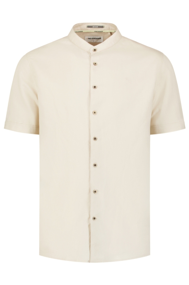 NO-EXCESS beige heren overhemd | Vooraanzicht