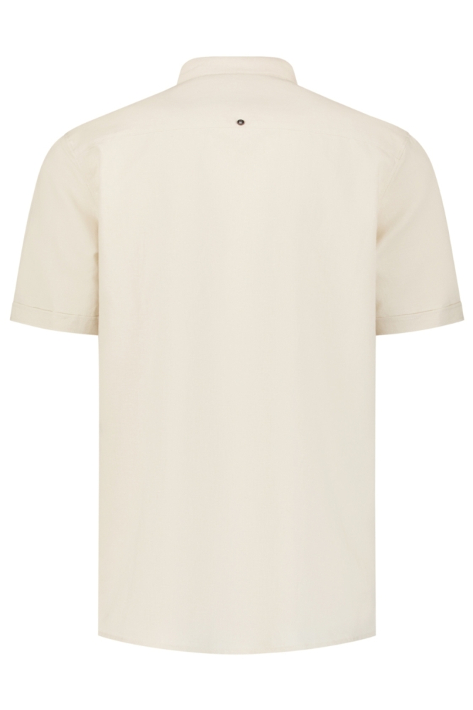 NO-EXCESS beige heren overhemd | Achteraanzicht