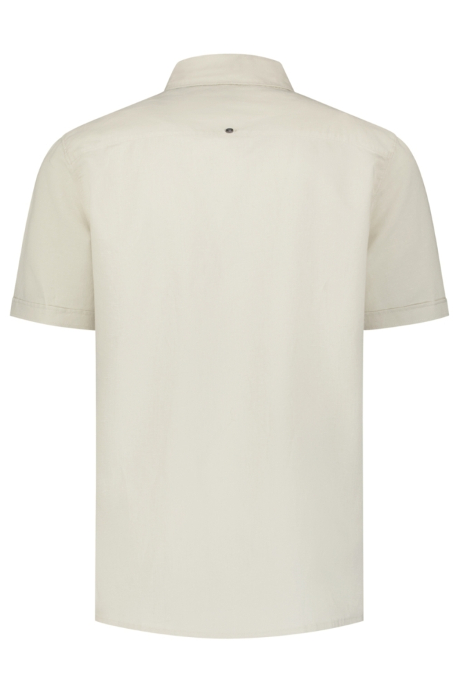 NO-EXCESS beige heren overhemd | Achteraanzicht