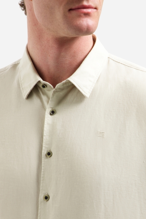 NO-EXCESS beige heren overhemd | Close up