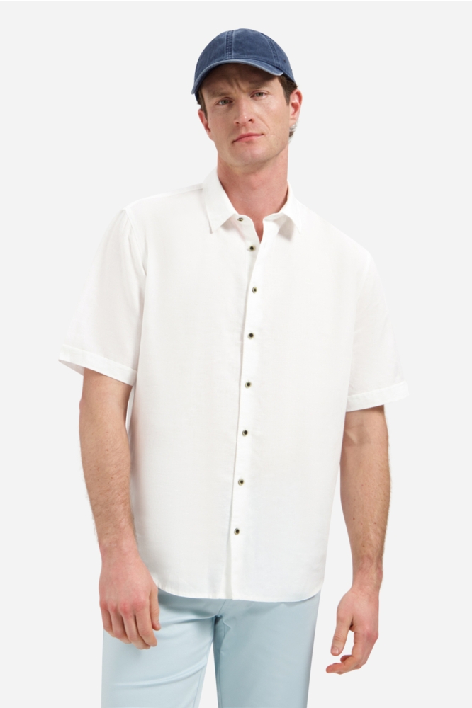 NO-EXCESS witte heren overhemd | Model vooraanzicht
