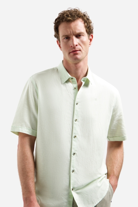 NO-EXCESS groene heren overhemd | Model vooraanzicht