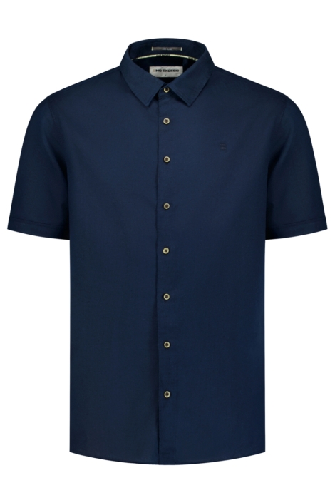 NO-EXCESS blauwe heren overhemd | Vooraanzicht