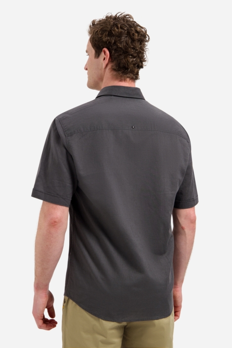 NO-EXCESS grijze heren overhemd | Model achteraanzicht