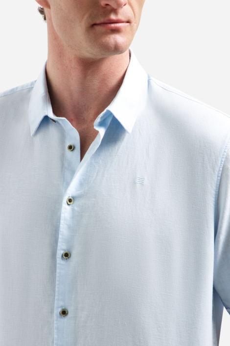 NO-EXCESS blauwe heren overhemd | Kleurstaal