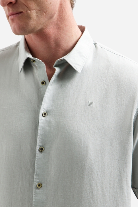 NO-EXCESS groene heren overhemd | Close up