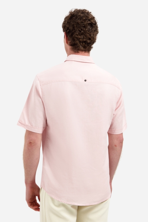 NO-EXCESS roze heren overhemd | Model achteraanzicht