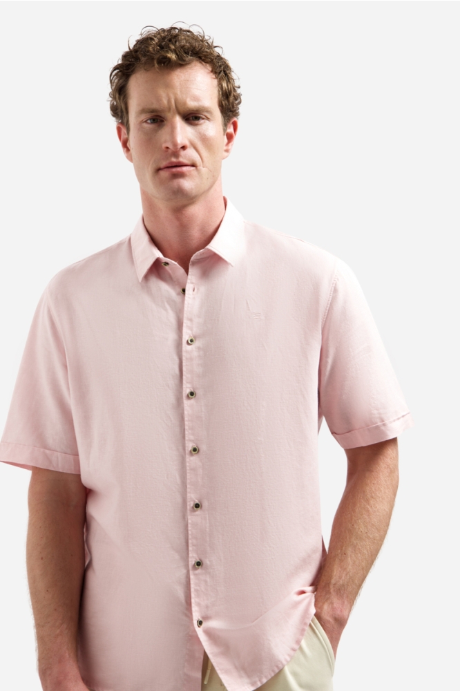 NO-EXCESS roze heren overhemd | Close up