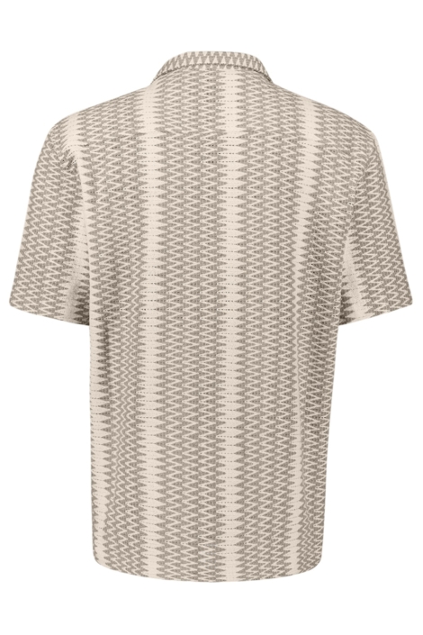 NO-EXCESS beige heren overhemd | Achteraanzicht