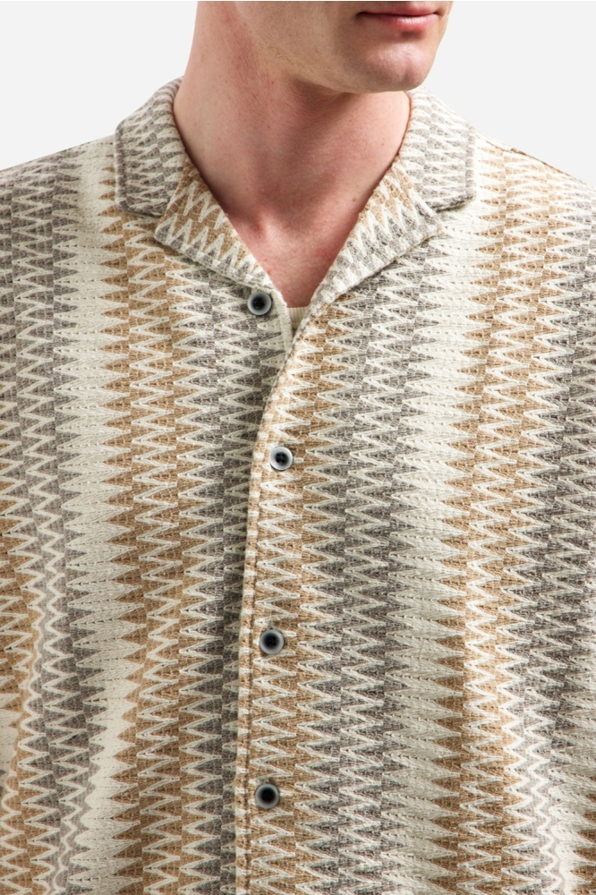 NO-EXCESS beige heren overhemd | Close up