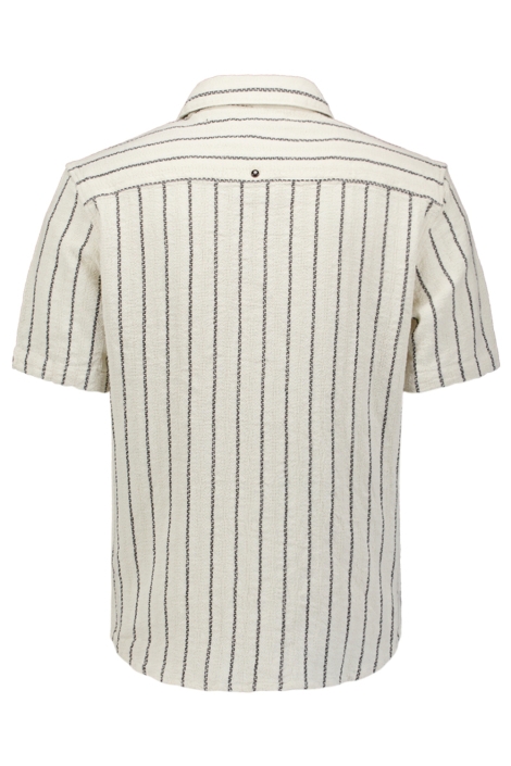 NO-EXCESS beige heren overhemd | Achteraanzicht