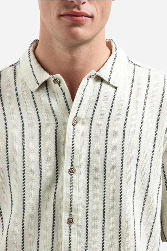 NO-EXCESS beige heren overhemd | Close up