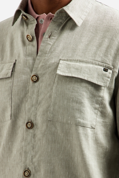 NO-EXCESS taupe heren overhemd | Kleurstaal