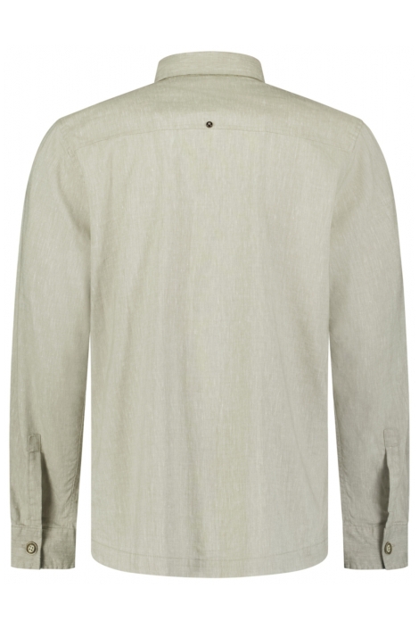 NO-EXCESS taupe heren overhemd | Achteraanzicht