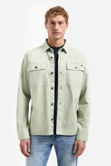 NO-EXCESS Overhemd TWILL STRETCH OVERSHIRT 31530228 197 LIGHT MOSS