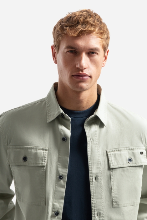NO-EXCESS groene heren overhemd | Close up