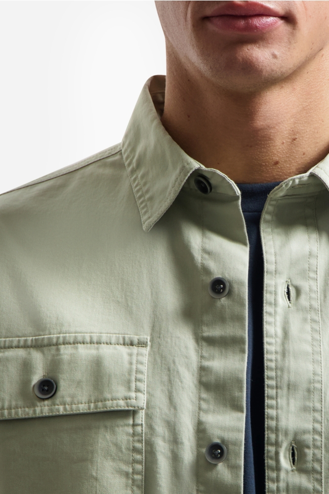 NO-EXCESS groene heren overhemd | Close up