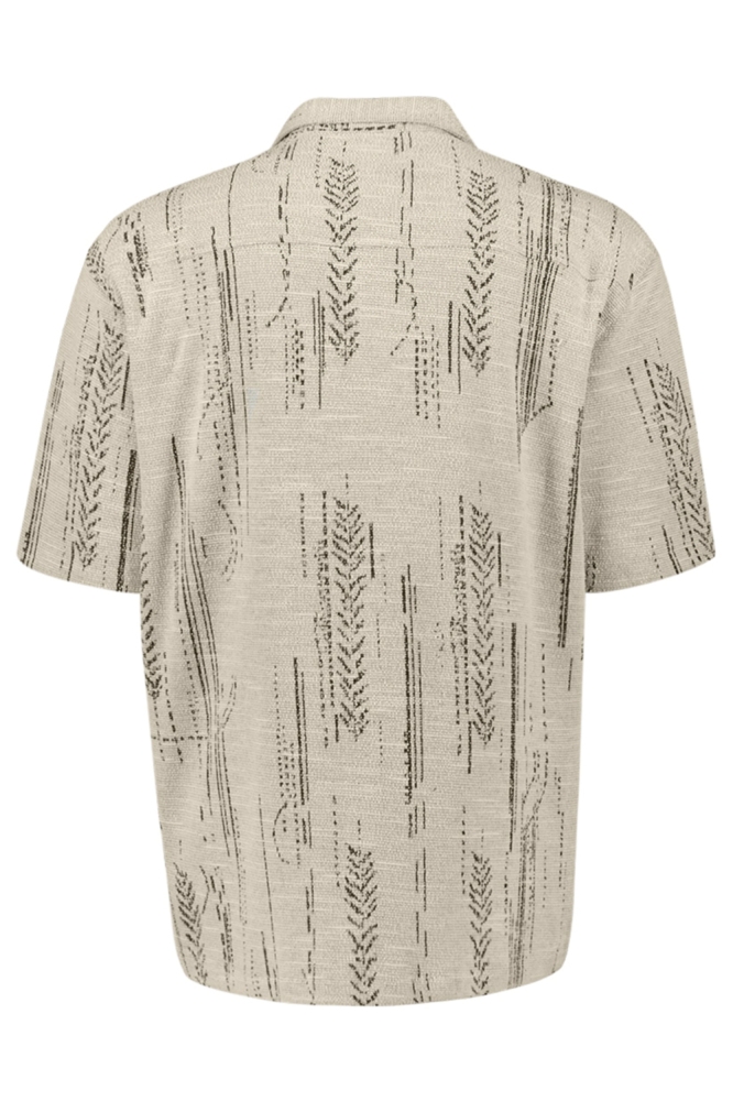 NO-EXCESS beige heren overhemd | Achteraanzicht