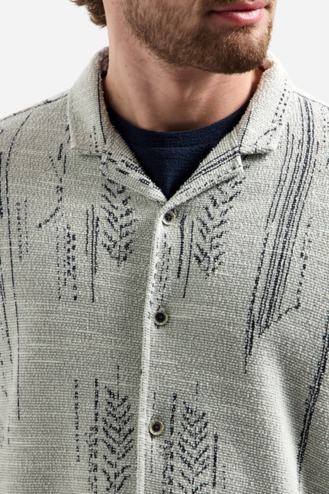 NO-EXCESS beige heren overhemd | Close up