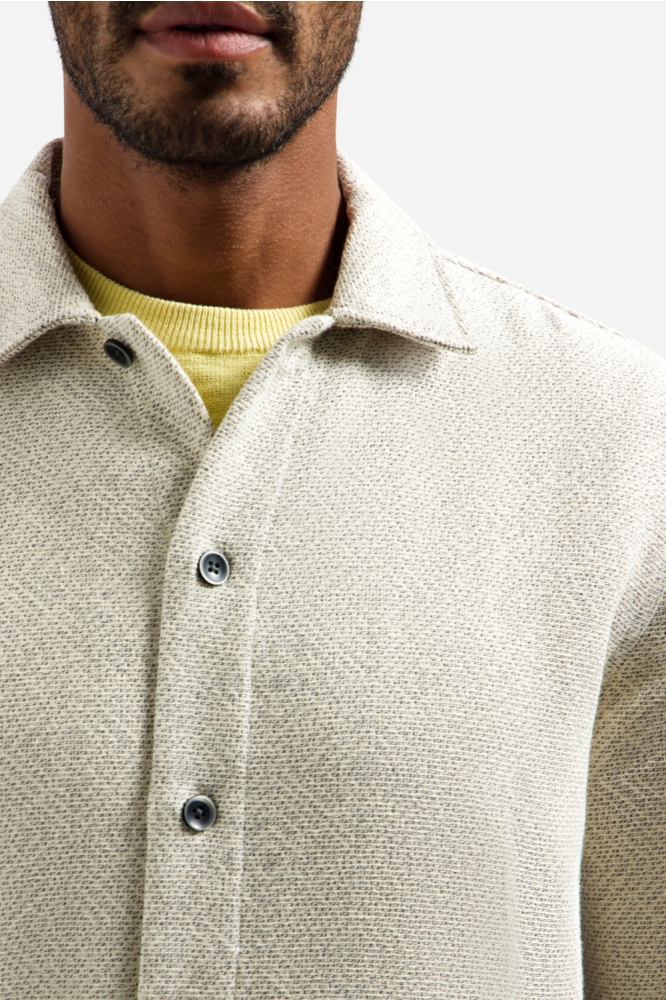 NO-EXCESS beige heren overhemd | Kleurstaal