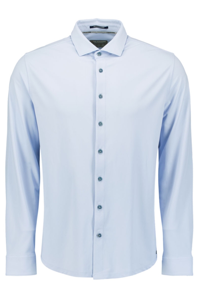 NO-EXCESS blauwe heren overhemd | Vooraanzicht