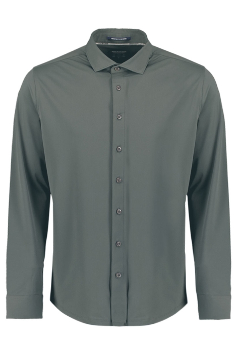 NO-EXCESS groene heren overhemd | Vooraanzicht