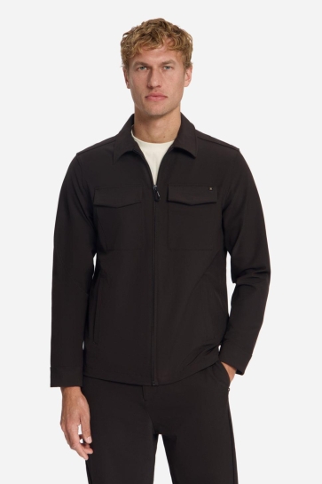NO-EXCESS overshirt full zipper stretch sedoc Bruin