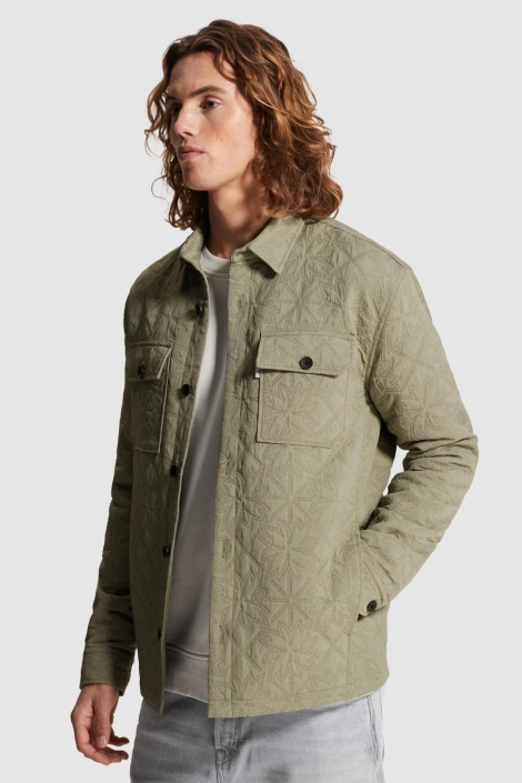 Cast Iron groene heren vest | Model zijaanzicht