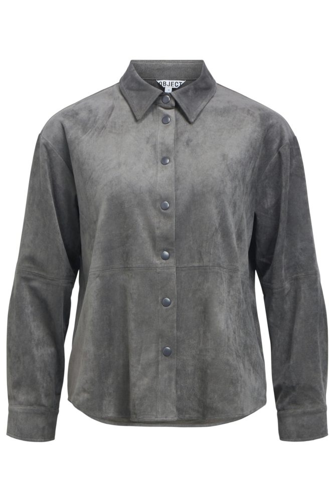 Object grijze dames blouse | Vooraanzicht