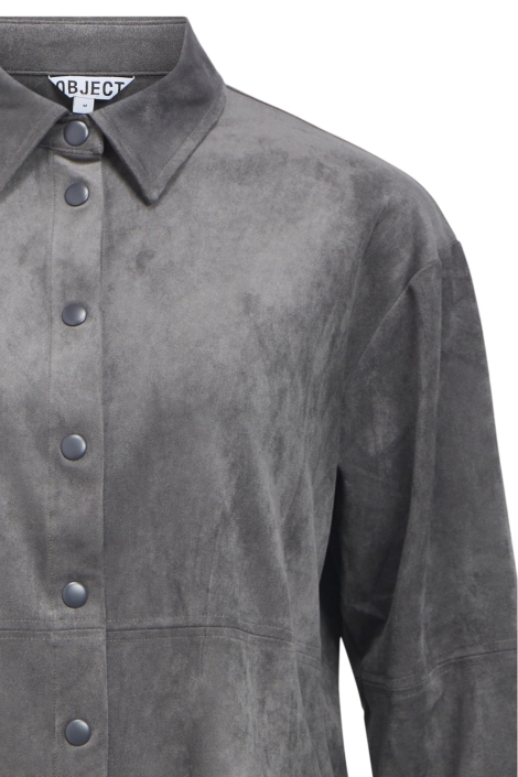 Object grijze dames blouse | Close up