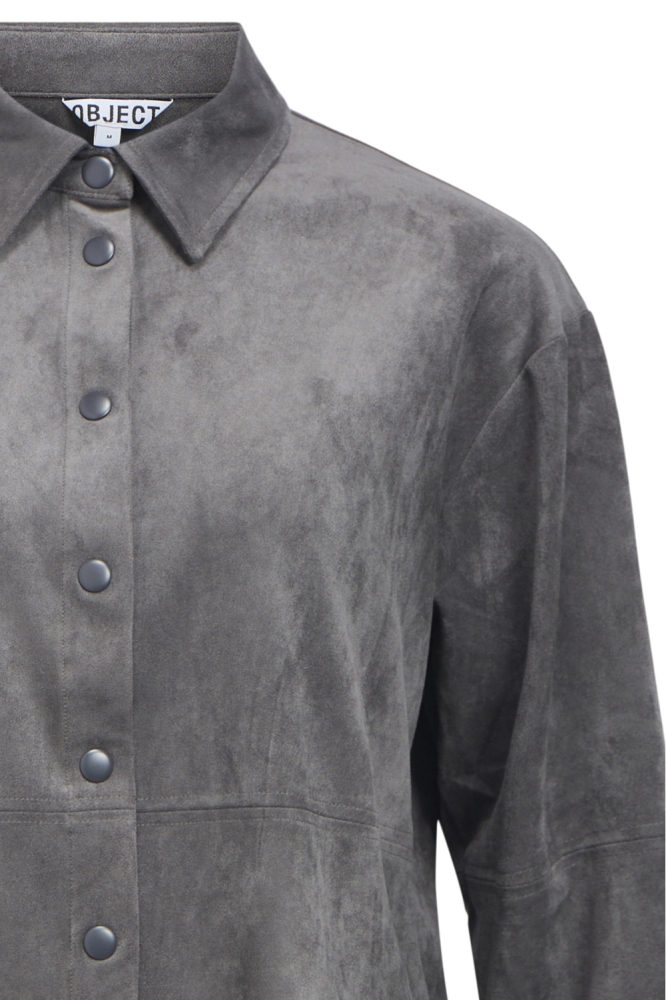 Object grijze dames blouse | Close up