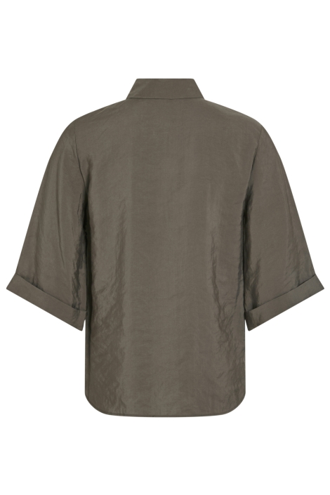 Vila taupe dames blouse | Achteraanzicht