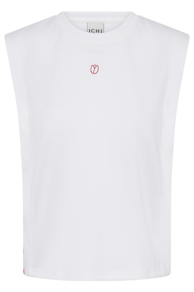 Ichi witte dames top | Vooraanzicht