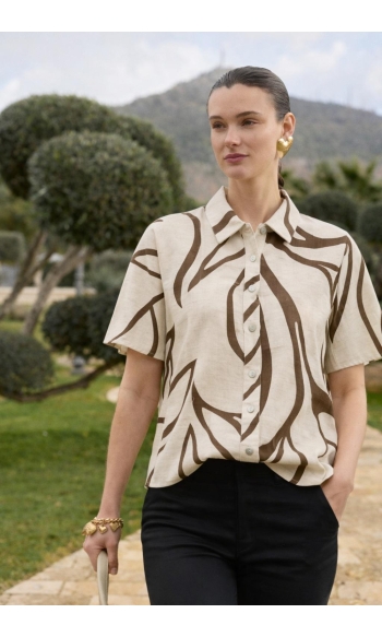 VIPRISILLA S/S SHIRT 14114770 CUB/FLOWER