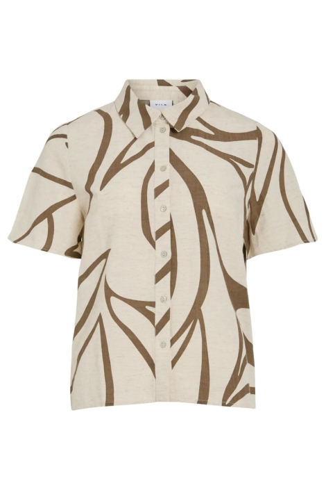 Vila zand dames blouse | Vooraanzicht