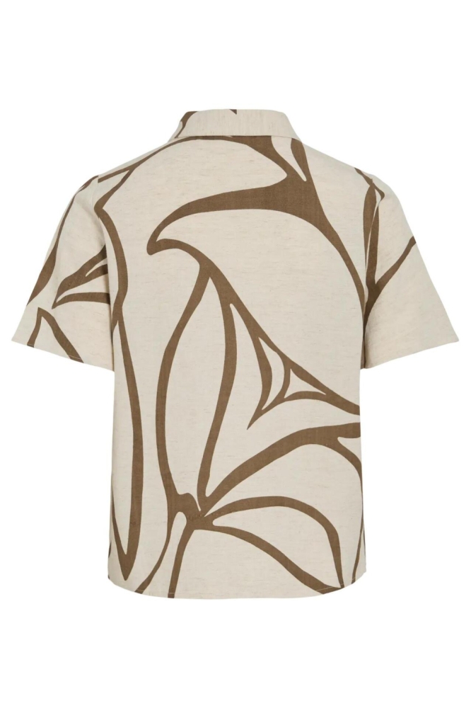 Vila zand dames blouse | Achteraanzicht