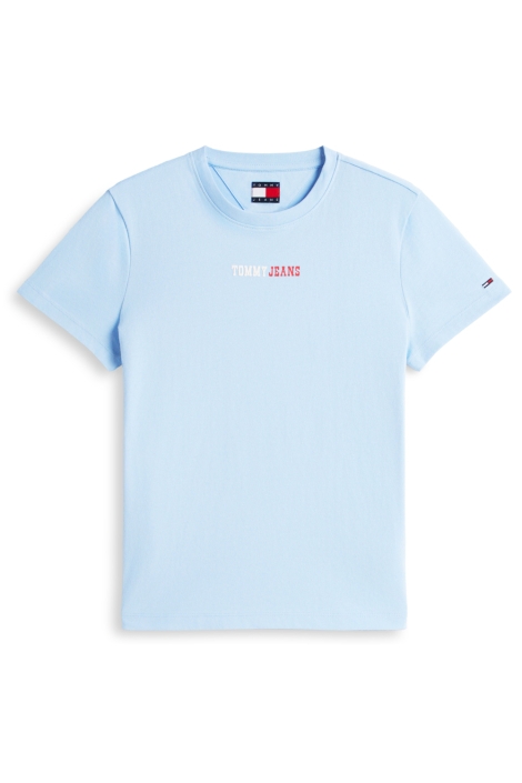 Tommy Jeans blauwe dames t-shirt | Vooraanzicht