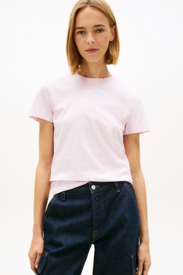 Tommy Jeans T-shirt TJW REG ESSENTIAL LOGO 2 TEE EXT DW0DW22277 PEARLY PINK