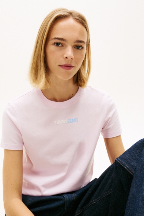 Tommy Jeans roze dames t-shirt |